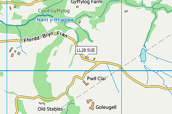 LL28 5UE map - OS VectorMap District (Ordnance Survey)