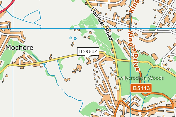 LL28 5UZ map - OS VectorMap District (Ordnance Survey) LL28 5UZ map - OS VectorMap District (Ordnance Survey)
