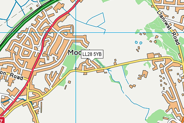 LL28 5YB map - OS VectorMap District (Ordnance Survey) LL28 5YB map - OS VectorMap District (Ordnance Survey)
