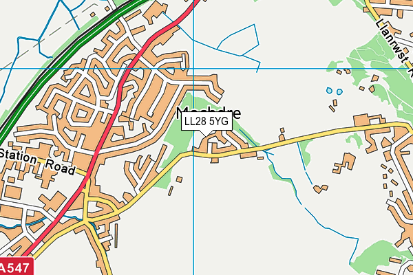 LL28 5YG map - OS VectorMap District (Ordnance Survey) LL28 5YG map - OS VectorMap District (Ordnance Survey)