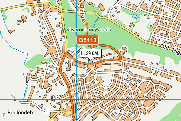 LL29 6AL map - OS VectorMap District (Ordnance Survey)