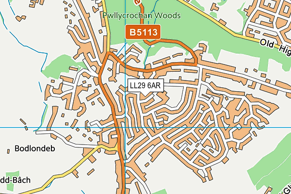 LL29 6AR map - OS VectorMap District (Ordnance Survey) LL29 6AR map - OS VectorMap District (Ordnance Survey)