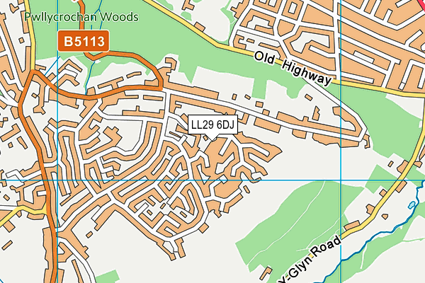 LL29 6DJ map - OS VectorMap District (Ordnance Survey) LL29 6DJ map - OS VectorMap District (Ordnance Survey)