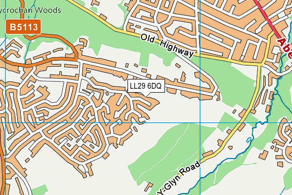 LL29 6DQ map - OS VectorMap District (Ordnance Survey) LL29 6DQ map - OS VectorMap District (Ordnance Survey)