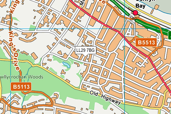 LL29 7BG map - OS VectorMap District (Ordnance Survey) LL29 7BG map - OS VectorMap District (Ordnance Survey)