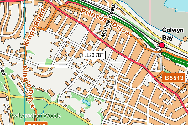 LL29 7BT map - OS VectorMap District (Ordnance Survey) LL29 7BT map - OS VectorMap District (Ordnance Survey)