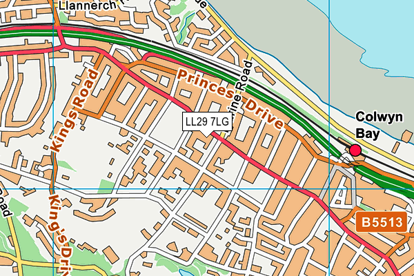 LL29 7LG map - OS VectorMap District (Ordnance Survey) LL29 7LG map - OS VectorMap District (Ordnance Survey)