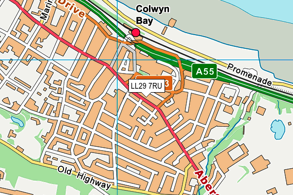 LL29 7RU map - OS VectorMap District (Ordnance Survey) LL29 7RU map - OS VectorMap District (Ordnance Survey)