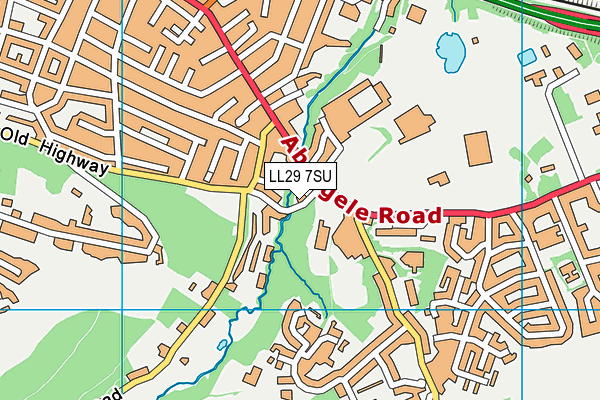 LL29 7SU map - OS VectorMap District (Ordnance Survey) LL29 7SU map - OS VectorMap District (Ordnance Survey)
