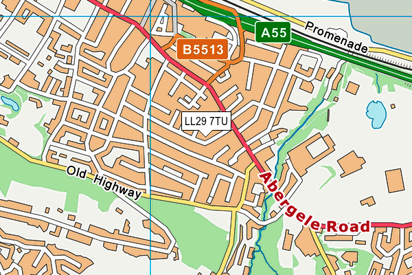 LL29 7TU map - OS VectorMap District (Ordnance Survey) LL29 7TU map - OS VectorMap District (Ordnance Survey)