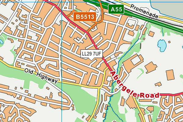 LL29 7UF map - OS VectorMap District (Ordnance Survey) LL29 7UF map - OS VectorMap District (Ordnance Survey)