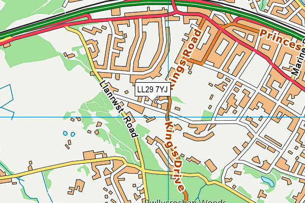 LL29 7YJ map - OS VectorMap District (Ordnance Survey) LL29 7YJ map - OS VectorMap District (Ordnance Survey)