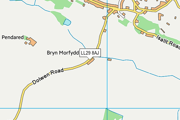 LL29 8AJ map - OS VectorMap District (Ordnance Survey) LL29 8AJ map - OS VectorMap District (Ordnance Survey)