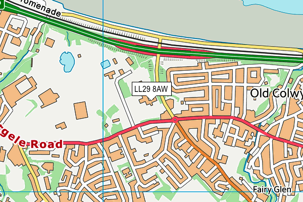 LL29 8AW map - OS VectorMap District (Ordnance Survey) LL29 8AW map - OS VectorMap District (Ordnance Survey)