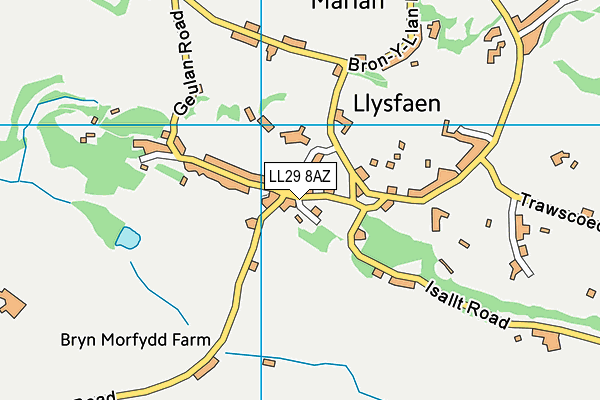 LL29 8AZ map - OS VectorMap District (Ordnance Survey) LL29 8AZ map - OS VectorMap District (Ordnance Survey)