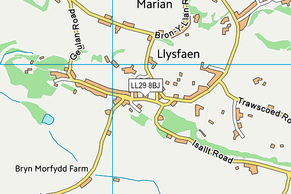 LL29 8BJ map - OS VectorMap District (Ordnance Survey) LL29 8BJ map - OS VectorMap District (Ordnance Survey)