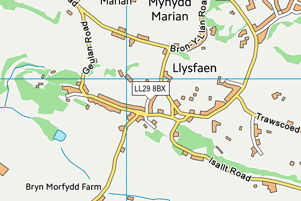 LL29 8BX map - OS VectorMap District (Ordnance Survey) LL29 8BX map - OS VectorMap District (Ordnance Survey)