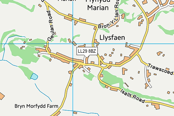 LL29 8BZ map - OS VectorMap District (Ordnance Survey) LL29 8BZ map - OS VectorMap District (Ordnance Survey)