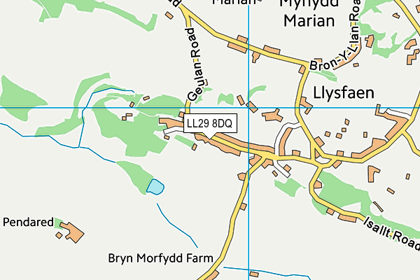 LL29 8DQ map - OS VectorMap District (Ordnance Survey) LL29 8DQ map - OS VectorMap District (Ordnance Survey)