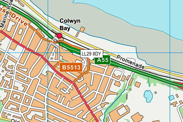 LL29 8DY map - OS VectorMap District (Ordnance Survey) LL29 8DY map - OS VectorMap District (Ordnance Survey)