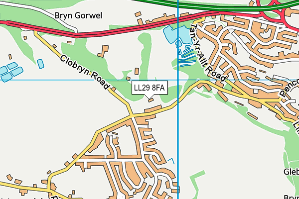 LL29 8FA map - OS VectorMap District (Ordnance Survey) LL29 8FA map - OS VectorMap District (Ordnance Survey)