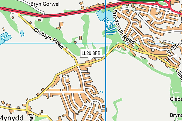 LL29 8FB map - OS VectorMap District (Ordnance Survey) LL29 8FB map - OS VectorMap District (Ordnance Survey)