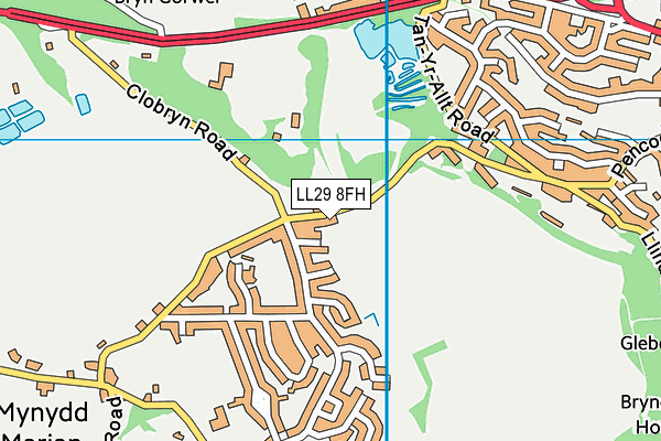 LL29 8FH map - OS VectorMap District (Ordnance Survey) LL29 8FH map - OS VectorMap District (Ordnance Survey)