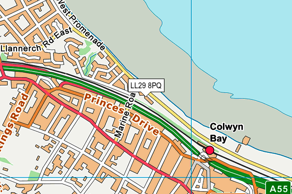 LL29 8PQ map - OS VectorMap District (Ordnance Survey)