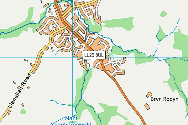 LL29 8UL map - OS VectorMap District (Ordnance Survey) LL29 8UL map - OS VectorMap District (Ordnance Survey)
