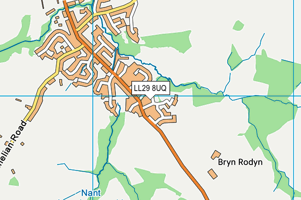 LL29 8UQ map - OS VectorMap District (Ordnance Survey) LL29 8UQ map - OS VectorMap District (Ordnance Survey)