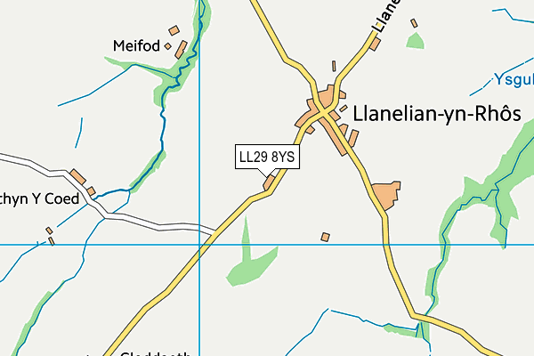 LL29 8YS map - OS VectorMap District (Ordnance Survey) LL29 8YS map - OS VectorMap District (Ordnance Survey)