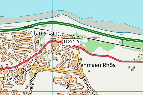 LL29 9LD map - OS VectorMap District (Ordnance Survey) LL29 9LD map - OS VectorMap District (Ordnance Survey)
