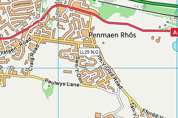 LL29 9LG map - OS VectorMap District (Ordnance Survey) LL29 9LG map - OS VectorMap District (Ordnance Survey)