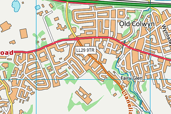LL29 9TR map - OS VectorMap District (Ordnance Survey) LL29 9TR map - OS VectorMap District (Ordnance Survey)