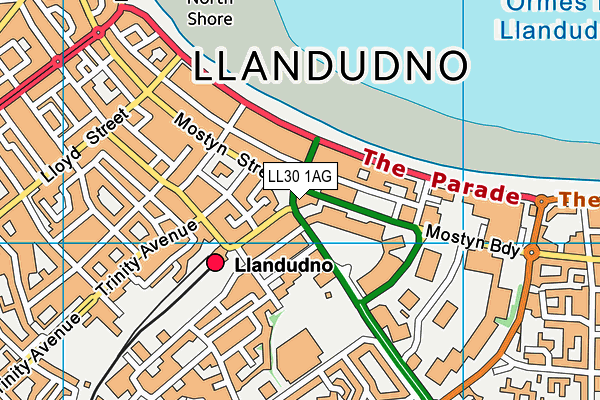 LL30 1AG map - OS VectorMap District (Ordnance Survey) LL30 1AG map - OS VectorMap District (Ordnance Survey)