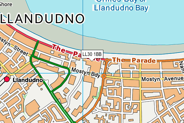 LL30 1BB map - OS VectorMap District (Ordnance Survey) LL30 1BB map - OS VectorMap District (Ordnance Survey)