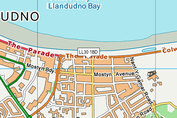 LL30 1BD map - OS VectorMap District (Ordnance Survey) LL30 1BD map - OS VectorMap District (Ordnance Survey)