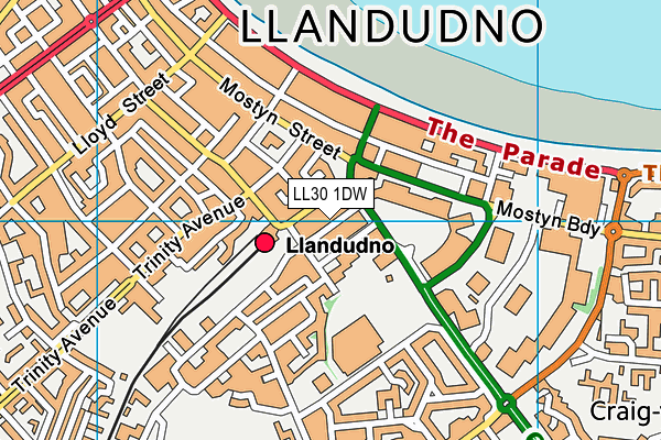 LL30 1DW map - OS VectorMap District (Ordnance Survey) LL30 1DW map - OS VectorMap District (Ordnance Survey)