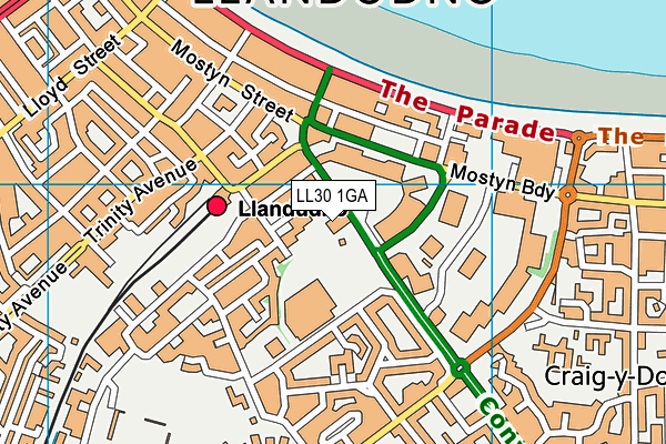 LL30 1GA map - OS VectorMap District (Ordnance Survey) LL30 1GA map - OS VectorMap District (Ordnance Survey)