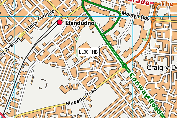 LL30 1HB map - OS VectorMap District (Ordnance Survey) LL30 1HB map - OS VectorMap District (Ordnance Survey)
