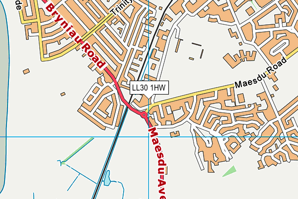 LL30 1HW map - OS VectorMap District (Ordnance Survey) LL30 1HW map - OS VectorMap District (Ordnance Survey)