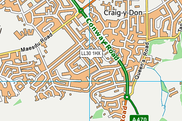 LL30 1HX map - OS VectorMap District (Ordnance Survey) LL30 1HX map - OS VectorMap District (Ordnance Survey)