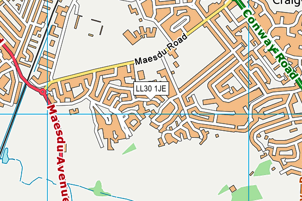 LL30 1JE map - OS VectorMap District (Ordnance Survey) LL30 1JE map - OS VectorMap District (Ordnance Survey)