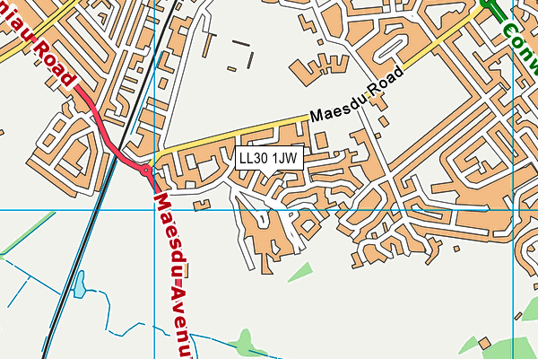LL30 1JW map - OS VectorMap District (Ordnance Survey) LL30 1JW map - OS VectorMap District (Ordnance Survey)