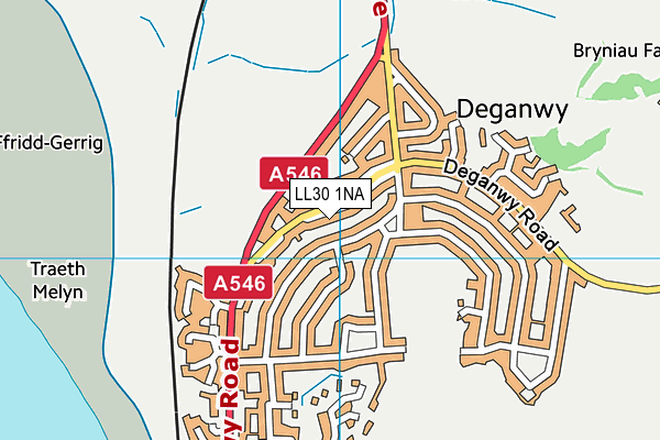 LL30 1NA map - OS VectorMap District (Ordnance Survey) LL30 1NA map - OS VectorMap District (Ordnance Survey)