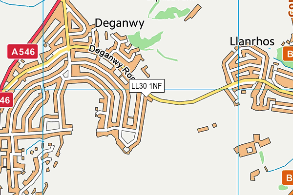 LL30 1NF map - OS VectorMap District (Ordnance Survey) LL30 1NF map - OS VectorMap District (Ordnance Survey)