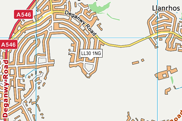 LL30 1NG map - OS VectorMap District (Ordnance Survey) LL30 1NG map - OS VectorMap District (Ordnance Survey)