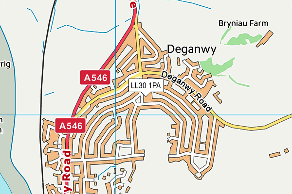 LL30 1PA map - OS VectorMap District (Ordnance Survey) LL30 1PA map - OS VectorMap District (Ordnance Survey)