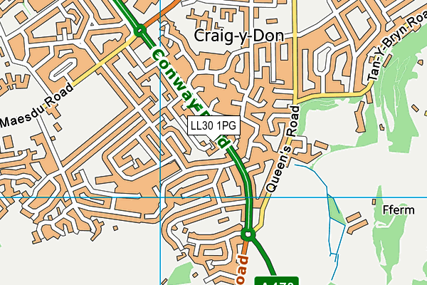 LL30 1PG map - OS VectorMap District (Ordnance Survey) LL30 1PG map - OS VectorMap District (Ordnance Survey)