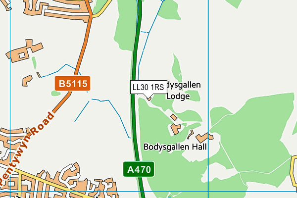LL30 1RS map - OS VectorMap District (Ordnance Survey) LL30 1RS map - OS VectorMap District (Ordnance Survey)